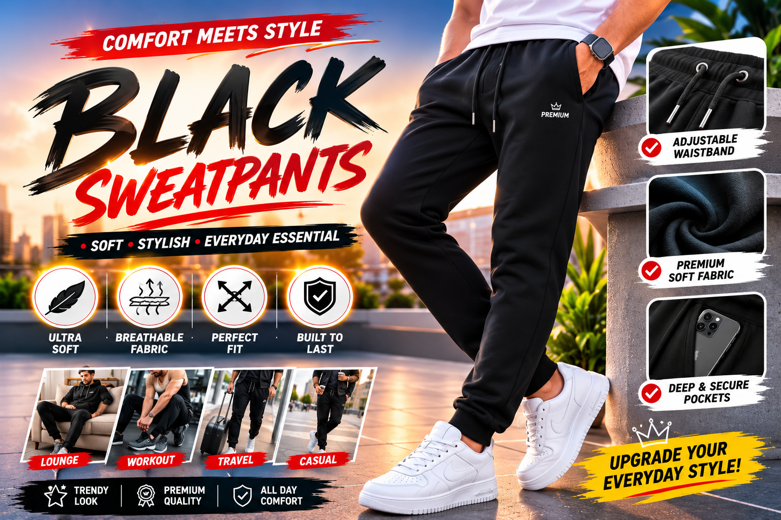Why Black Sweatpants Just Might Be the Smartest Thing in Your Closet