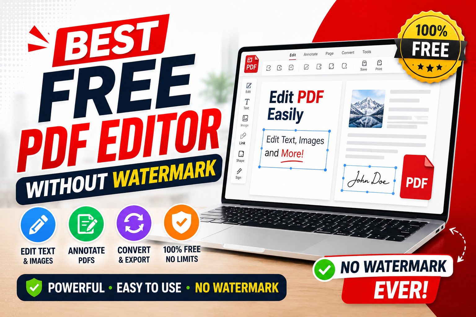 Best Free PDF Editor Without Watermark
