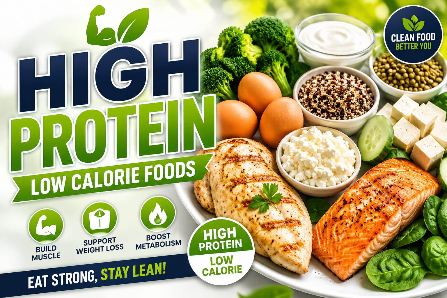 high protein low calorie foods