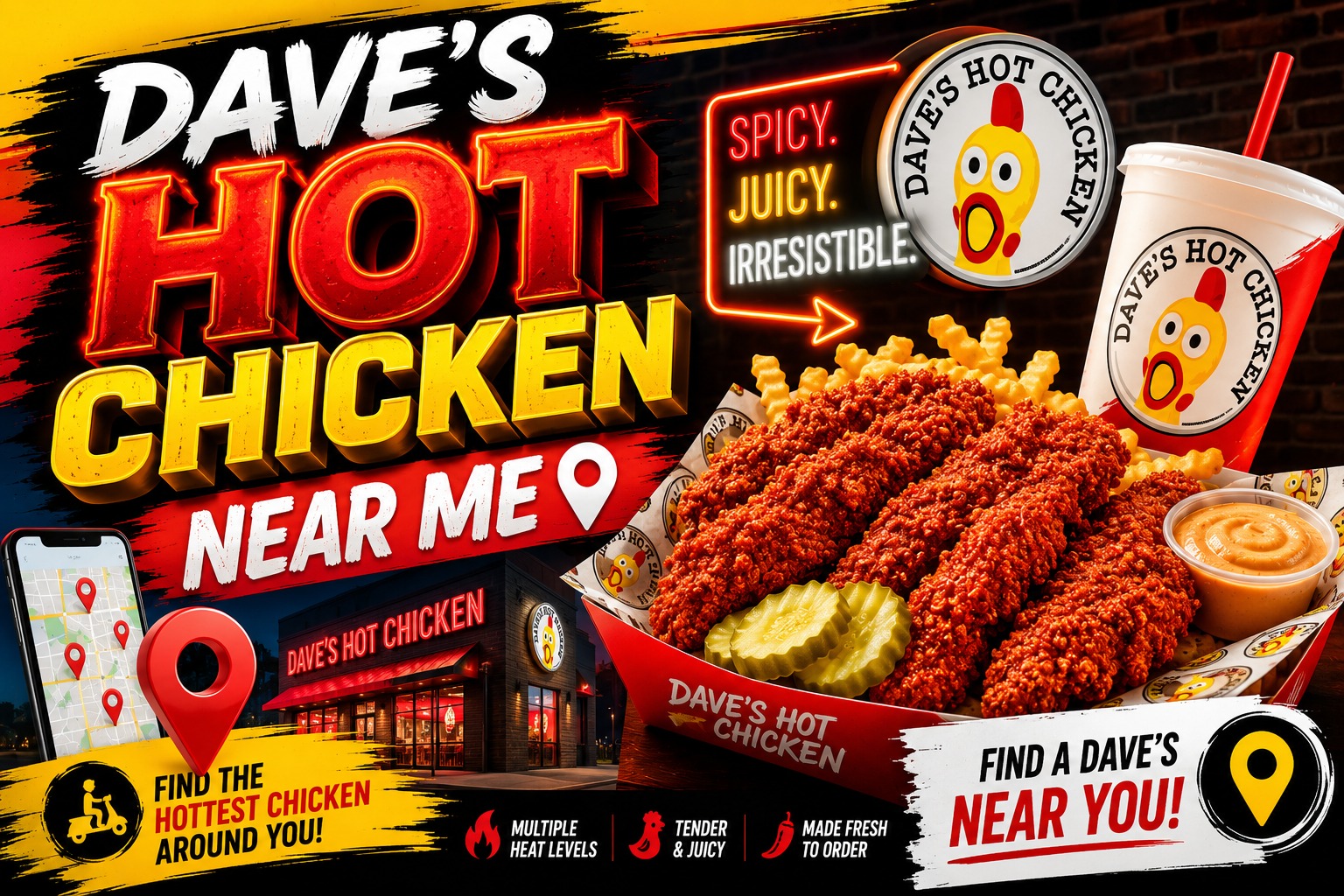 10 Best Locations for Dave’s Hot Chicken Near Me