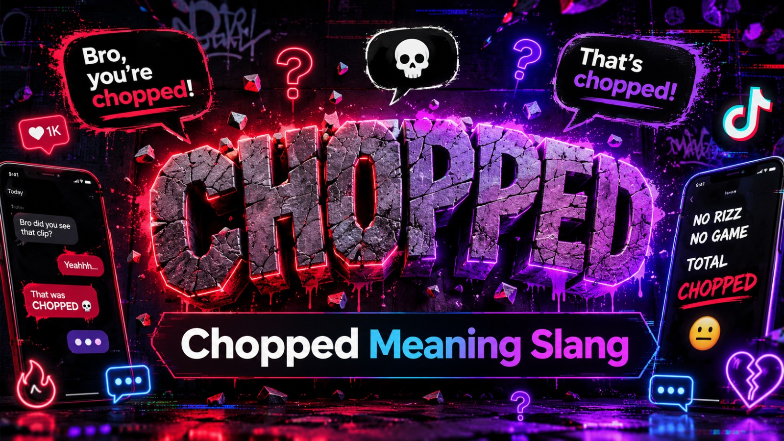 chopped meaning slang